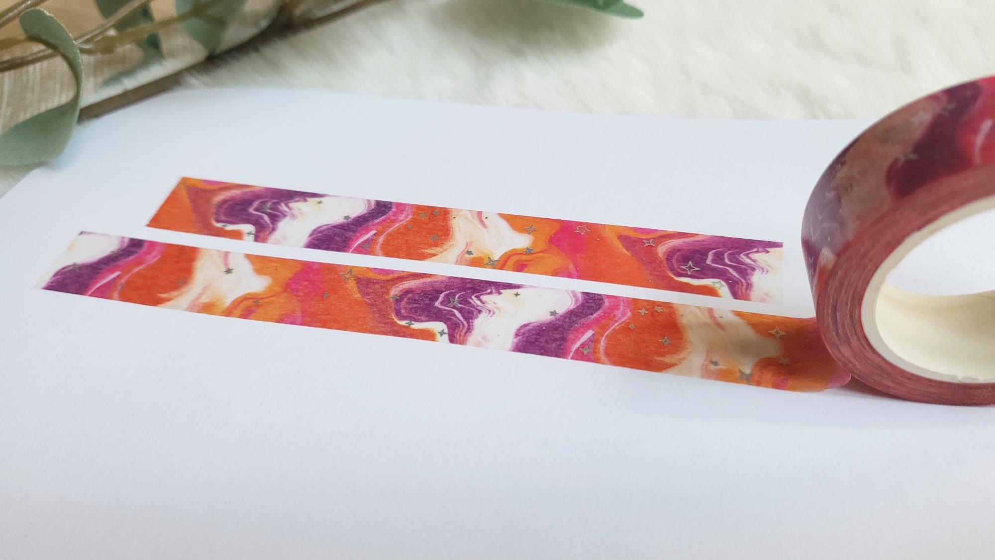 Washi Tape Marmor Rot Lila
